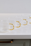  Стеклянный кувшин с 4 чашками CD036 . Фото 4.